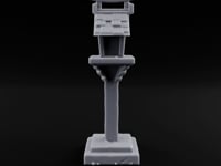 Torii-Crowned Tile-Roofed Japanese Shrine Lantern Post turntable