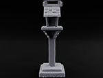 Torii-Crowned Tile-Roofed Japanese Shrine Lantern Post turntable