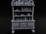 Potion-Crowned Scroll-Stuffed Wizard's Apothecary Bookcase turntable