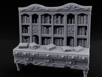 Fleur-de-Lis Drawer-Fronted Noble Grand Bookcase Desk turntable