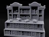 Skull-Shelved Drawer-Banked Scholar's Grand Library Cabinet turntable