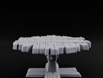 Plank-Top Cross-Footed Round Tavern Table turntable