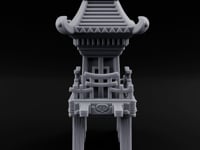 Pagoda-Roofed Lattice-Paneled Portable Shrine Palanquin turntable