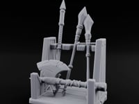 Spear-Racked Rope-Lashed Tribal Weapon Stand turntable