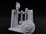 Axe-Crowned Shield-Leaned Tribal Weapon Rack turntable