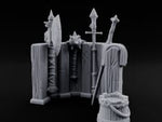 Spike-Maced Plank-Paneled Warrior's Weapon Holder turntable