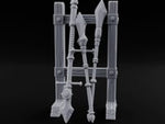 Bolt-Banded Polearm-Stacked Tribal Spear Rack turntable