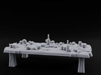 Mug-Crowded Cloth-Skirted Tavern Leftovers Table turntable