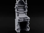 Candle-Flanked Scroll-Rested Gothic Scribe Desk turntable
