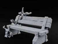 Sprout-Split Bolt-Planked Garden Park Bench turntable
