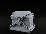 Chain-Crossed Rune-Banded Stone Treasure Chest turntable