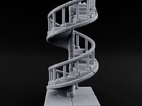 Baluster-Railed Center-Posted Spiral Staircase turntable