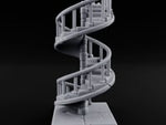 Baluster-Railed Center-Posted Spiral Staircase turntable