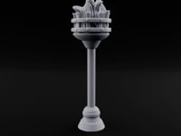 Rivet-Banded Flame-Surging Standing Torch Brazier Post turntable