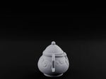 Scroll-Etched Knob-Lidded Decorative Ceramic Urn turntable