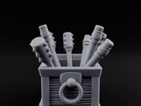Mace-Stuffed Ring-Handled Weapon Storage Crate turntable