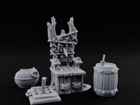 Rope-Lashed Spike-Studded Torture Chair Clutter Set turntable