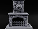 Boar-Mounted Grate-Barred Stone Hearth Fireplace turntable