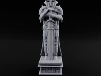 Horn-Helmed Sword-Gripping Armored Warrior Statue turntable