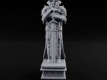 Horn-Helmed Sword-Gripping Armored Warrior Statue turntable