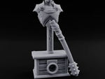 Mace-Leaned Pauldron-Plated Knight Training Shield Dummy turntable