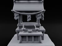 Rope-Draped Offering-Bowled Japanese Wayside Shrine turntable