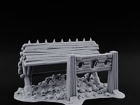 Spike-Crowned Skull-Heaped Spanish Donkey Torture Bench turntable