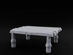 Rivet-Clasped Plank-Topped Tribal Square Table turntable