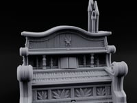 Candle-Topped Leaf-Carved Tavern Pipe Organ turntable