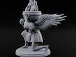 Wing-Spread Flame-Bearing Kneeling Angel Torch Bearer Statue turntable