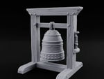 Rope-Hung Rivet-Studded Temple Bell Stand turntable