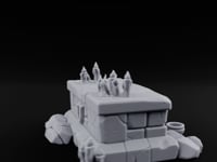 Wax-Pooled Offering-Ringed Stone Tomb Altar turntable