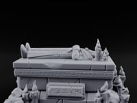 Candle-Circled Rune-Banded Funerary Tomb Effigy turntable