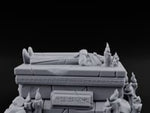 Candle-Circled Rune-Banded Funerary Tomb Effigy turntable