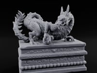 Cloud-Carved Claw-Lunging Eastern Dragon Guardian Statue turntable