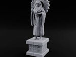 Halo-Backed Glyph-Pedestaled Robed Saint Statue turntable