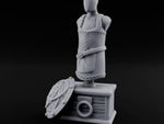 Apron-Draped Shield-Leaned Tailor's Mannequin Display Stand turntable