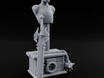 Spike-Bladed Mace-Rested Armory Mannequin Weapon Display turntable