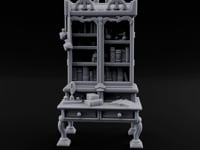 Potion-Stocked Quill-Topped Scholar's Display Cabinet turntable