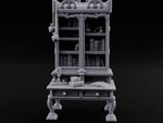 Potion-Stocked Quill-Topped Scholar's Display Cabinet turntable