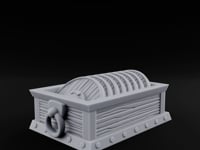 Ring-Handled Rivet-Footed Rope Storage Crate turntable