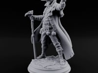 Pistol Aiming Staff Gripping Human Witch Hunter turntable