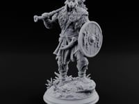 Axe Swinging Shield Bearing Cat Masked Warrior turntable