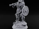 Axe Swinging Shield Bearing Cat Masked Warrior turntable