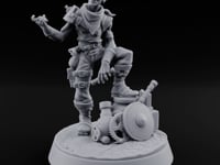 Foot Propped Gear Lounging Goblin Scrap Merchant turntable
