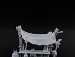 Canopy-Slung Bucket-Flanked Market Stall Counter turntable
