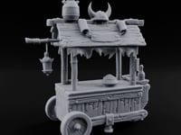 Lantern-Hung Helmet-Topped Goblin Market Cart turntable