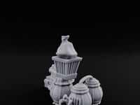 Hose-Linked Sack-Topped Goblin Market Cages & Barrels turntable