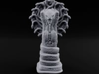 Serpent-Coiled Scale-Etched Serpent God Idol turntable