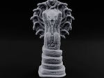 Serpent-Coiled Scale-Etched Serpent God Idol turntable